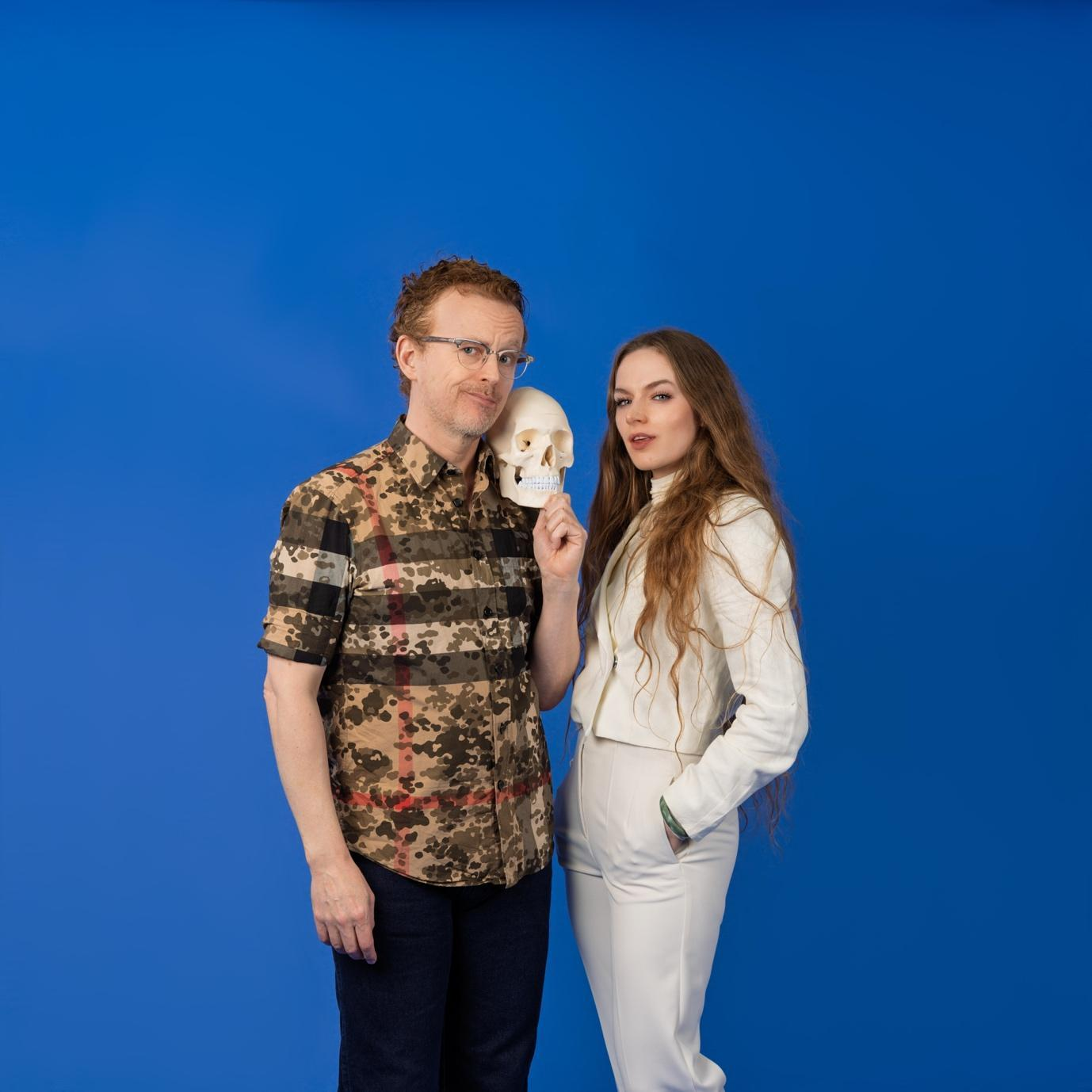 Christabel Cane and Professor Steve Cross, photograph by Ian Bowkett